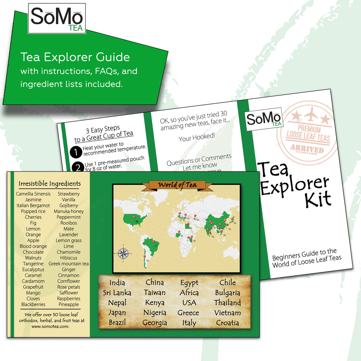 Tea Explorer Kit | 30 Single Serve Loose Leaf Tea Pouches