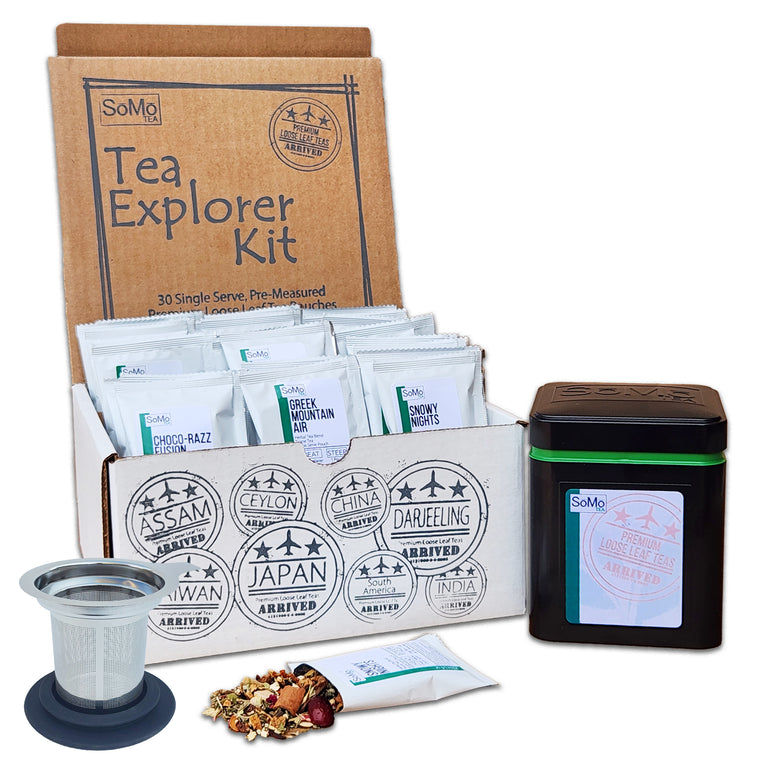 Tea Explorer Kit | 30 Single Serve Loose Leaf Tea Pouches