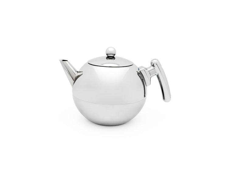 Stainless Steel Teapot Flat Bottom Chrome | BELLA RONDE