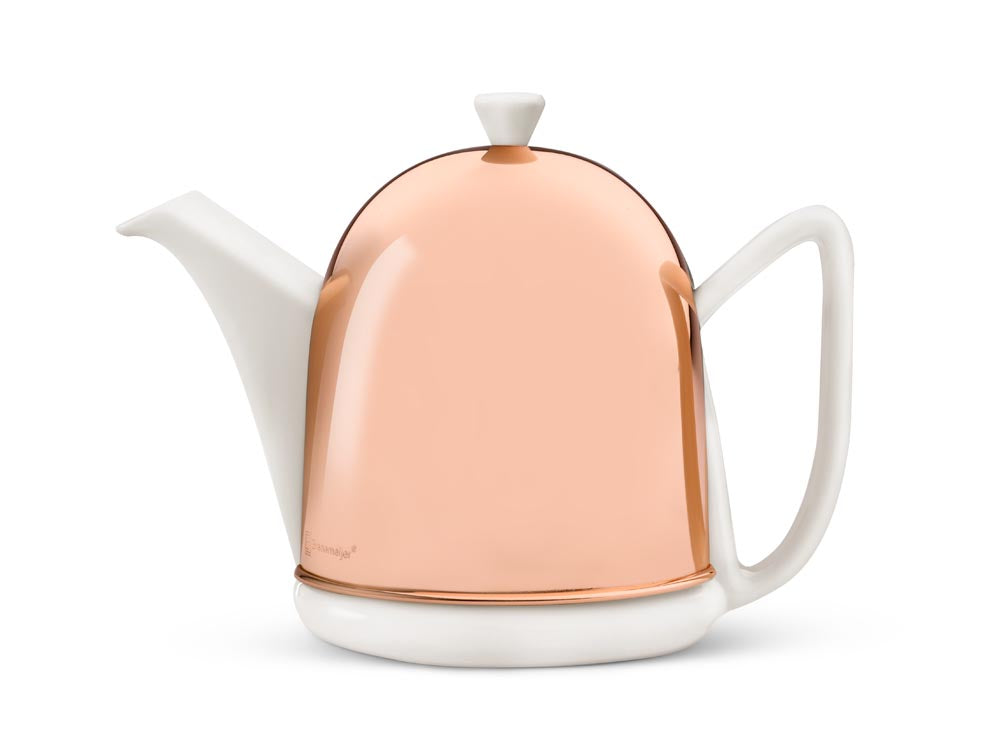 Ceramic Teapot White / Copper | COSY MANTO