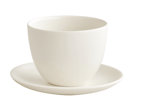 Porcelain White Tea cup and saucer PEBBLE Kinto SoMo Tea