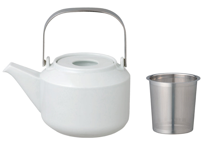 Porcelain Teapot with Stainless steel tea infuser Kinto SoMo Tea