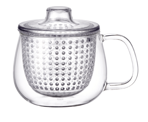 Glass tea cup with tea infuser Kinto SoMo Tea