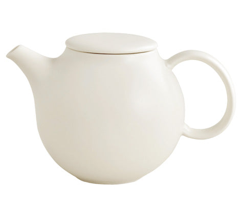 Porcelain Teapot with Stainless Steel Infuser | Kinto - PEBBLE